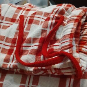 Serra Red and White Plaid Lounge Pants
